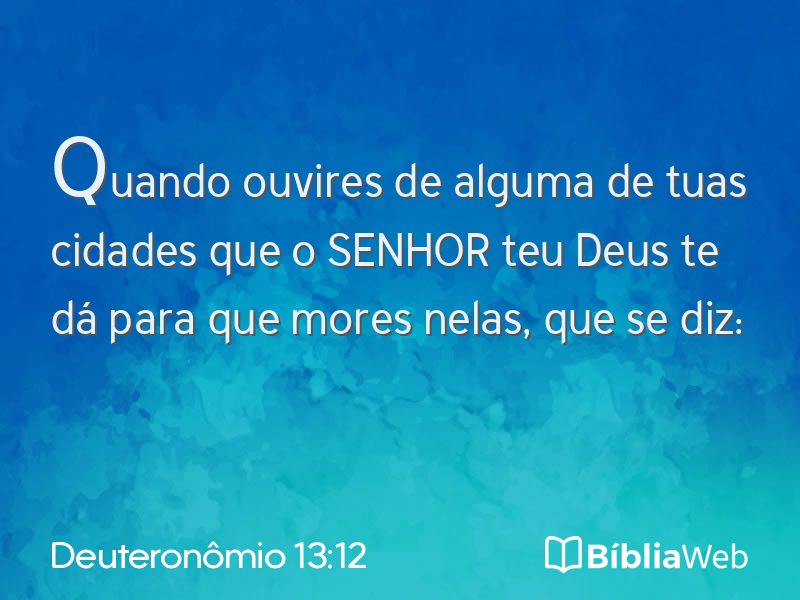 Deuteronômio 13:12 em imagem para compartilhar