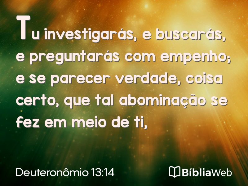 Deuteronômio 13:14 em imagem para compartilhar