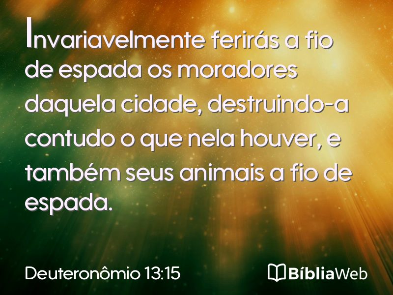 Deuteronômio 13:15 em imagem para compartilhar