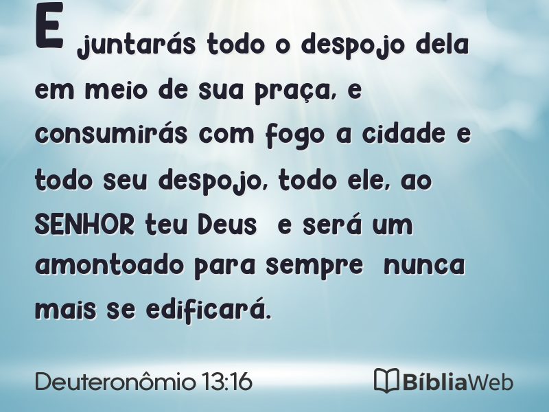 Deuteronômio 13:16 em imagem para compartilhar