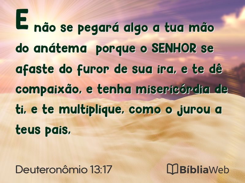 Deuteronômio 13:17 em imagem para compartilhar