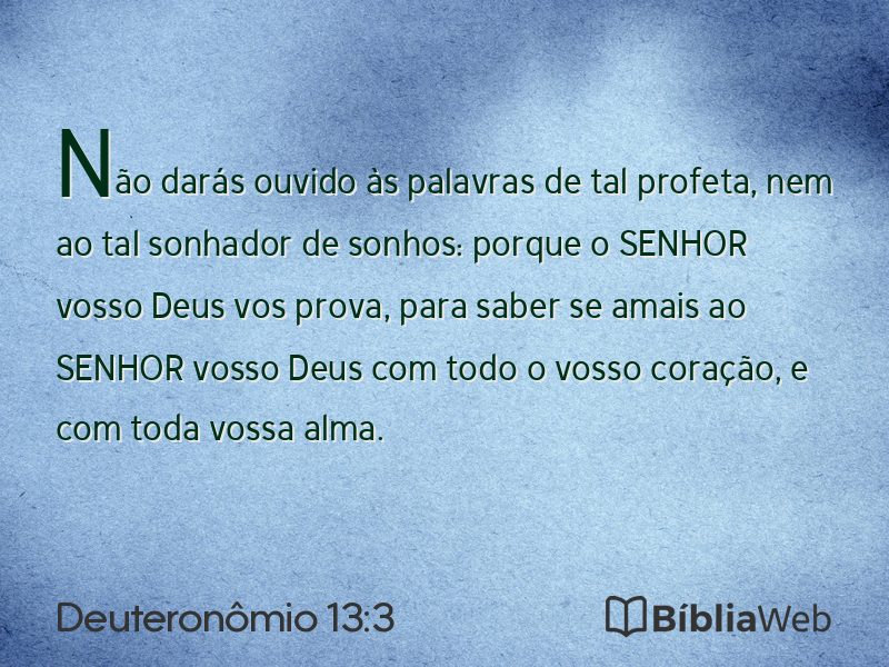 Deuteronômio 13:3 em imagem para compartilhar