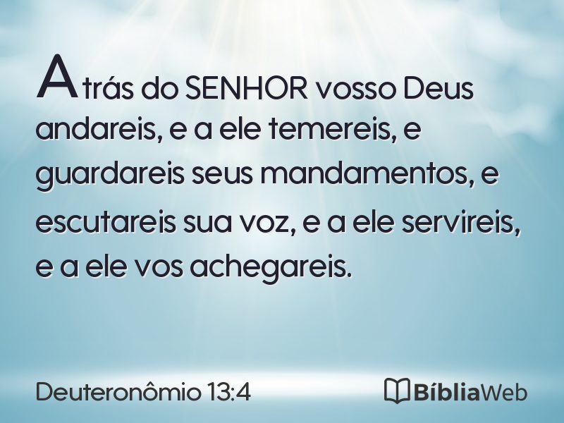 Deuteronômio 13:4 em imagem para compartilhar
