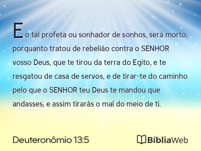 Deuteronômio 13:5 em imagem para compartilhar