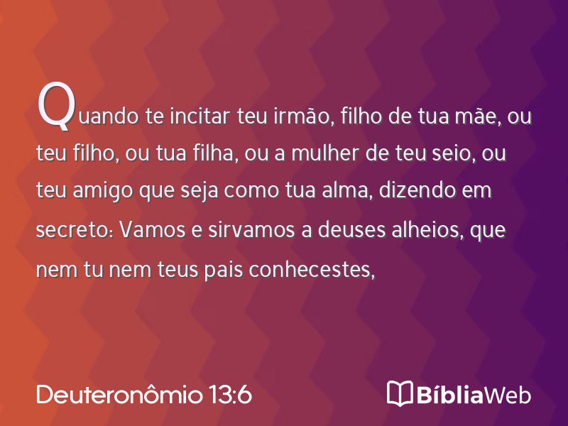 Deuteronômio 13:6 em imagem para compartilhar