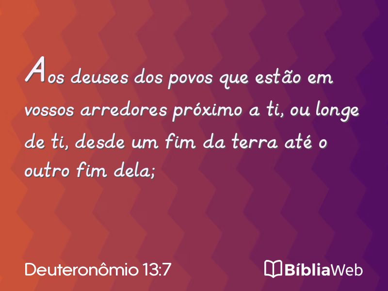 Deuteronômio 13:7 em imagem para compartilhar