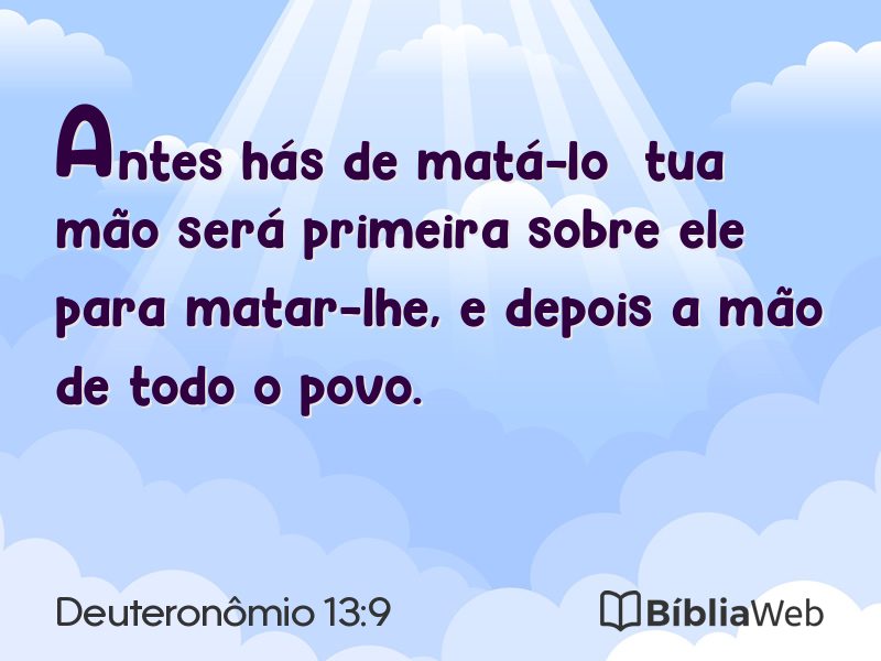 Deuteronômio 13:9 em imagem para compartilhar