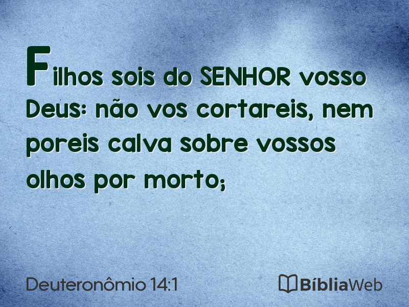 Deuteronômio 14:1 em imagem para compartilhar