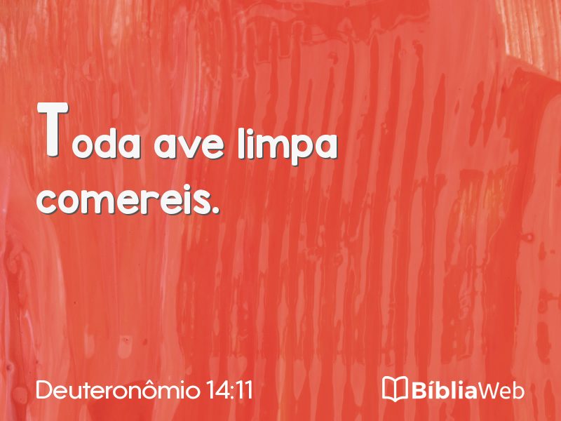 Deuteronômio 14:11 em imagem para compartilhar