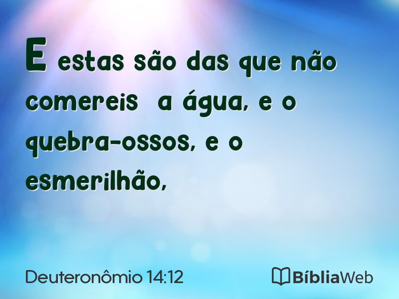 Deuteronômio 14:12 em imagem para compartilhar