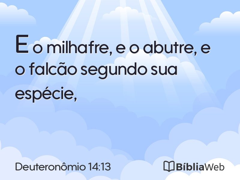 Deuteronômio 14:13 em imagem para compartilhar