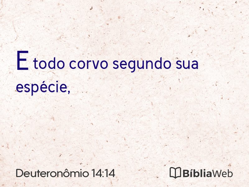 Deuteronômio 14:14 em imagem para compartilhar