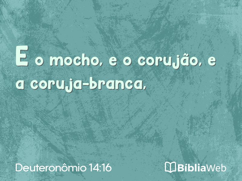 Deuteronômio 14:16 em imagem para compartilhar