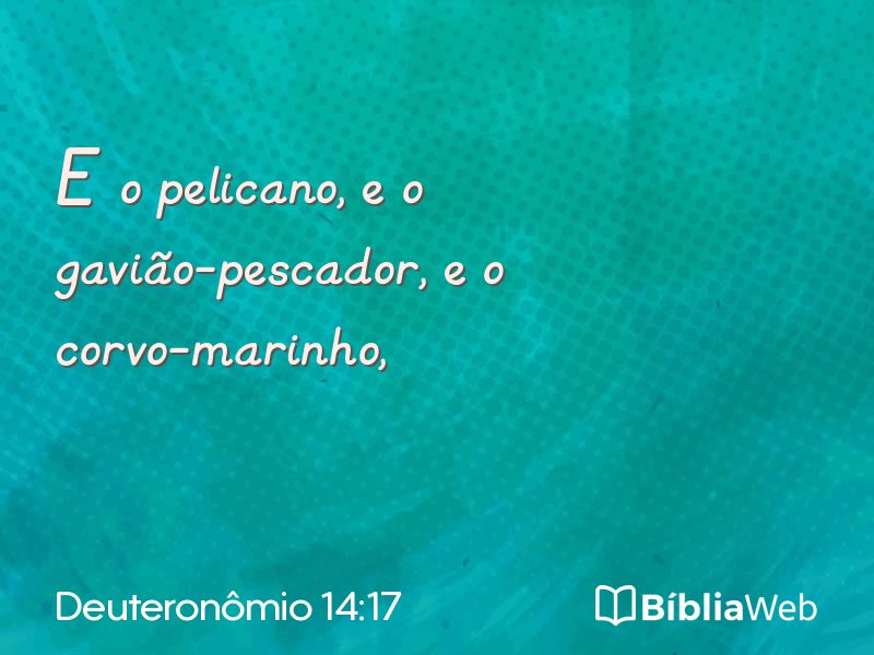Deuteronômio 14:17 em imagem para compartilhar