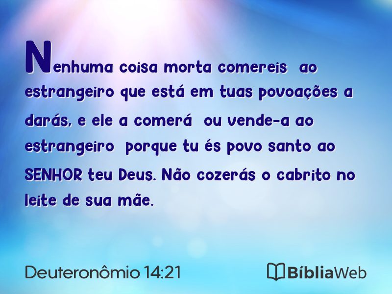 Deuteronômio 14:21 em imagem para compartilhar