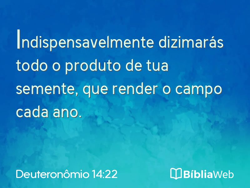 Deuteronômio 14:22 em imagem para compartilhar