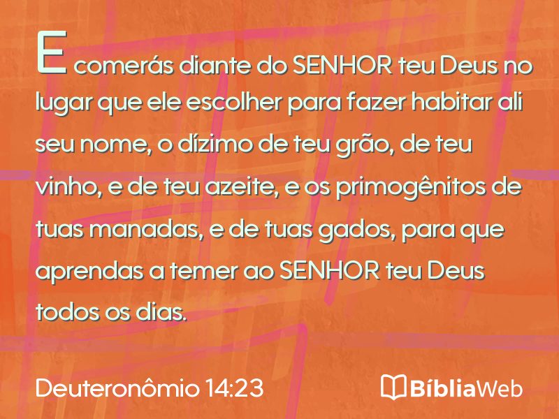 Deuteronômio 14:23 em imagem para compartilhar