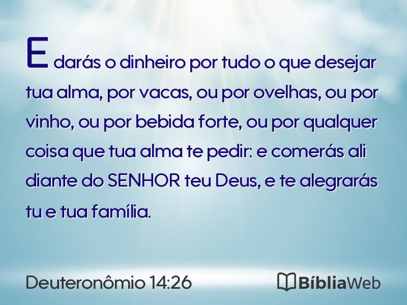 Deuteronômio 14:26 em imagem para compartilhar