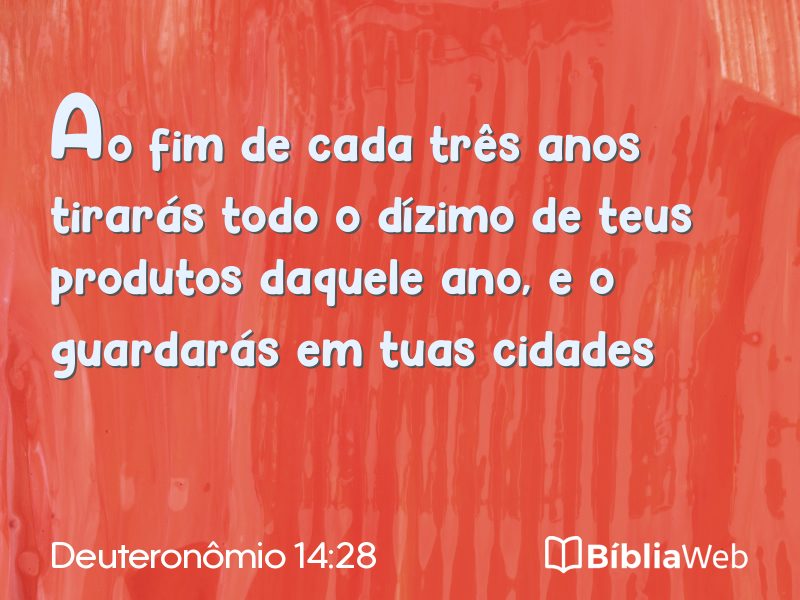 Deuteronômio 14:28 em imagem para compartilhar