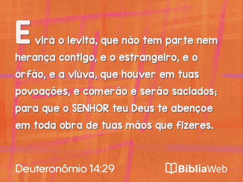 Deuteronômio 14:29 em imagem para compartilhar