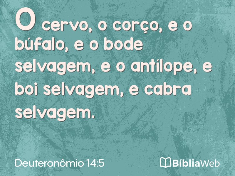 Deuteronômio 14:5 em imagem para compartilhar