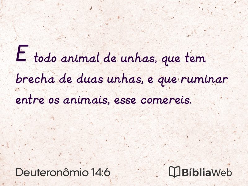 Deuteronômio 14:6 em imagem para compartilhar
