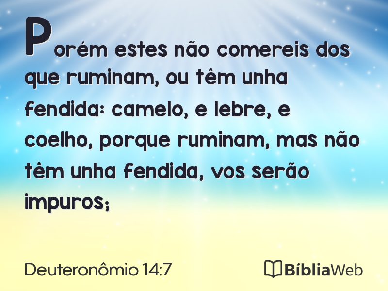 Deuteronômio 14:7 em imagem para compartilhar