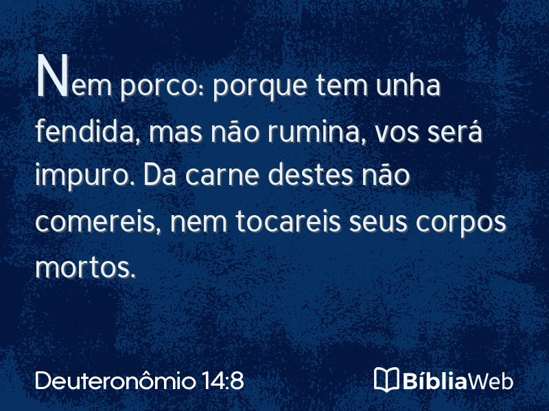 Deuteronômio 14:8 em imagem para compartilhar