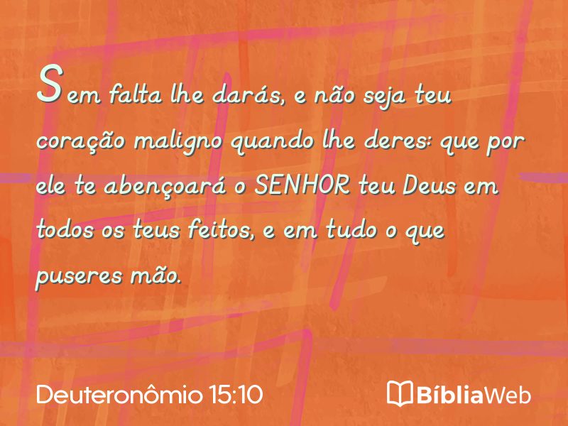 Deuteronômio 15:10 em imagem para compartilhar