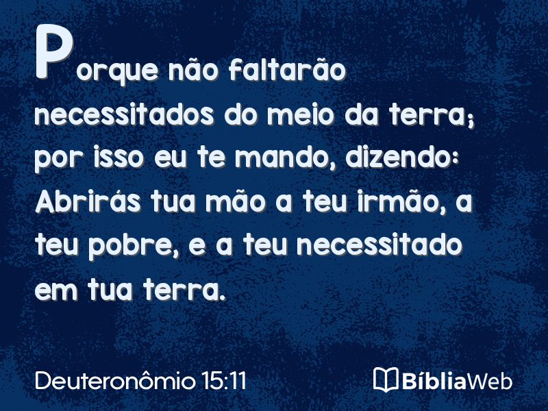 Deuteronômio 15:11 em imagem para compartilhar