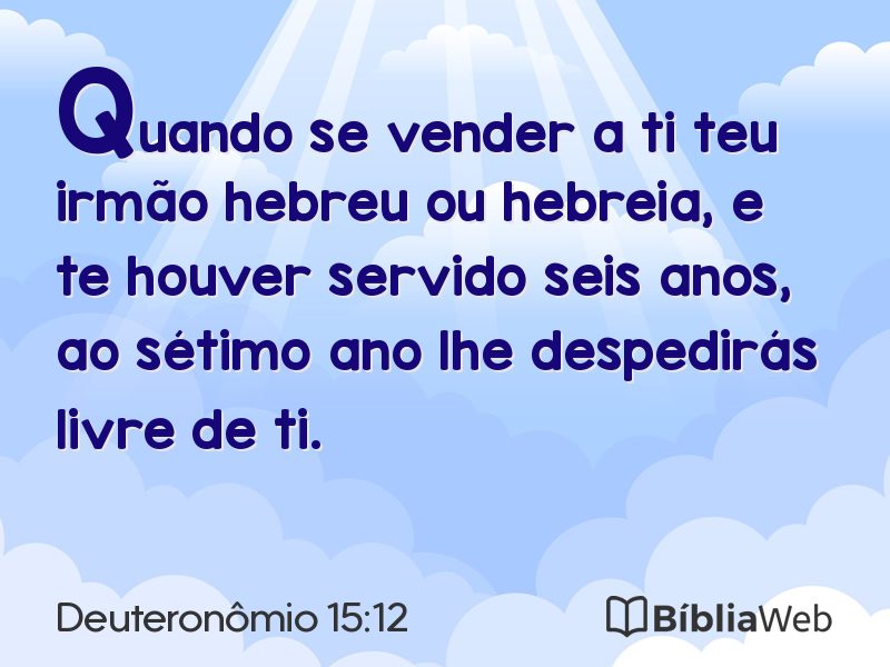 Deuteronômio 15:12 em imagem para compartilhar
