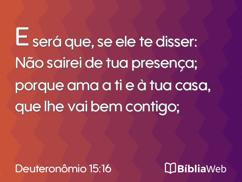 Deuteronômio 15:16 em imagem para compartilhar