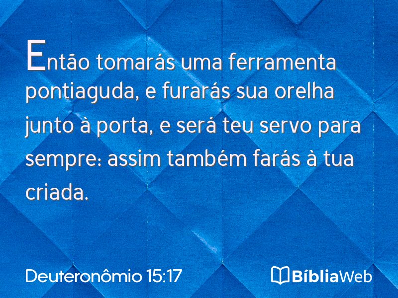 Deuteronômio 15:17 em imagem para compartilhar