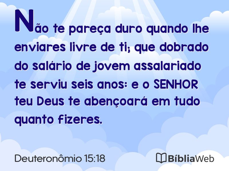 Deuteronômio 15:18 em imagem para compartilhar
