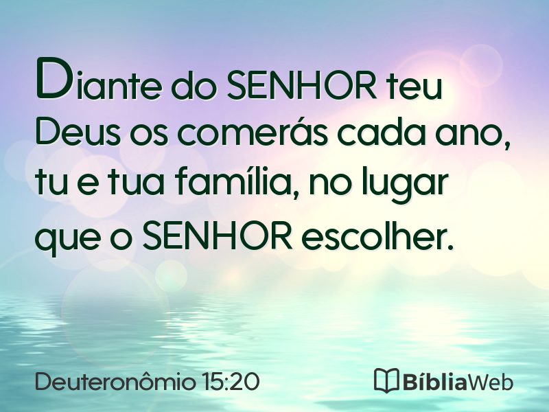 Deuteronômio 15:20 em imagem para compartilhar