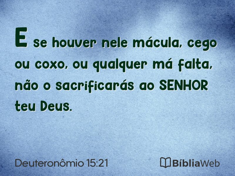 Deuteronômio 15:21 em imagem para compartilhar