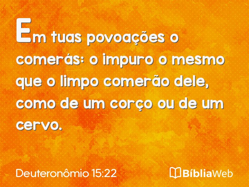 Deuteronômio 15:22 em imagem para compartilhar
