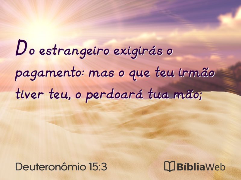 Deuteronômio 15:3 em imagem para compartilhar