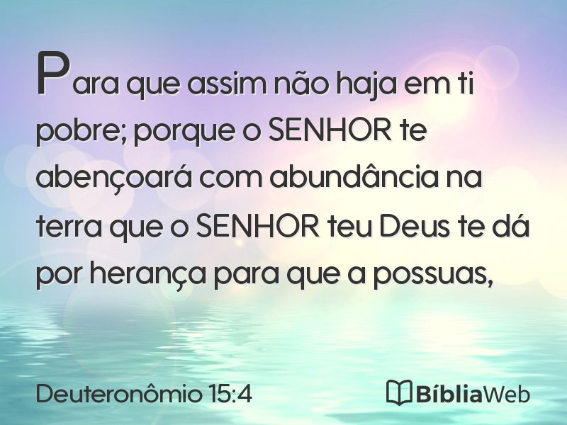 Deuteronômio 15:4 em imagem para compartilhar