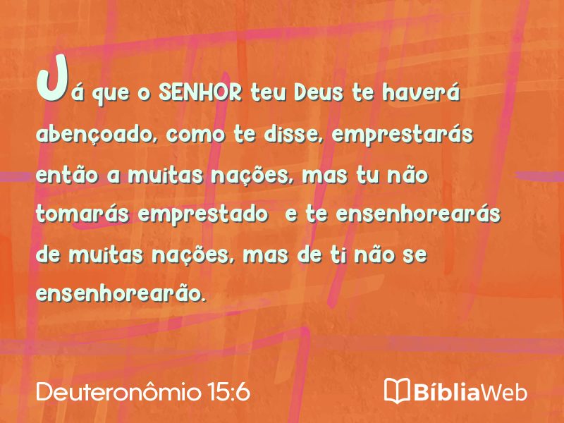 Deuteronômio 15:6 em imagem para compartilhar