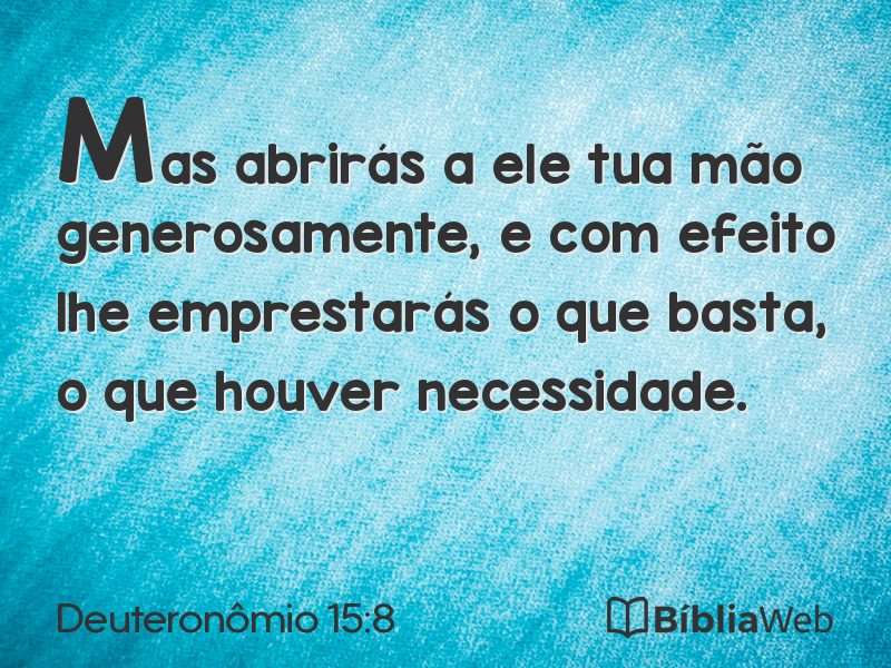 Deuteronômio 15:8 em imagem para compartilhar