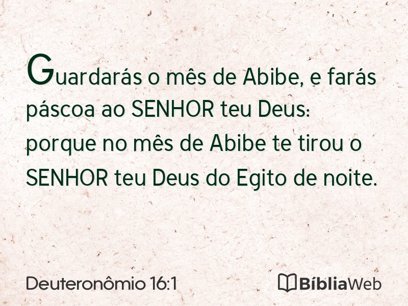 Deuteronômio 16:1 em imagem para compartilhar