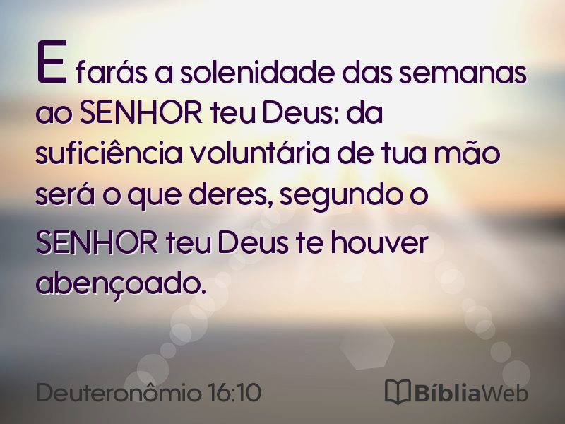 Deuteronômio 16:10 em imagem para compartilhar