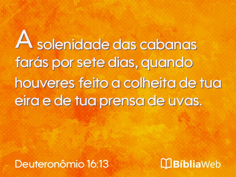 Deuteronômio 16:13 em imagem para compartilhar
