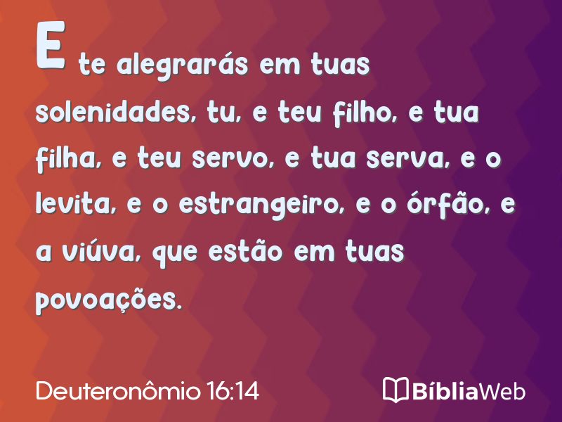 Deuteronômio 16:14 em imagem para compartilhar
