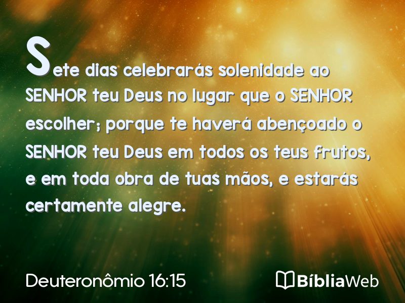 Deuteronômio 16:15 em imagem para compartilhar