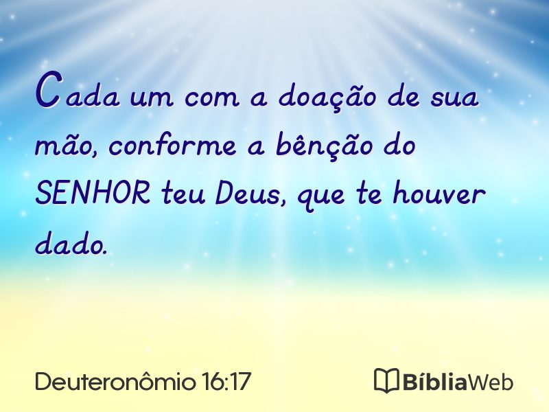 Deuteronômio 16:17 em imagem para compartilhar