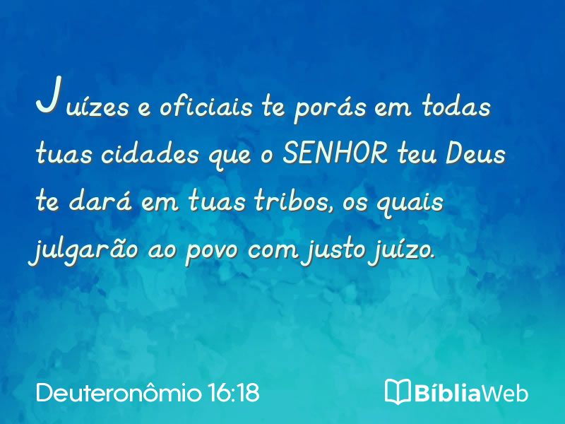 Deuteronômio 16:18 em imagem para compartilhar