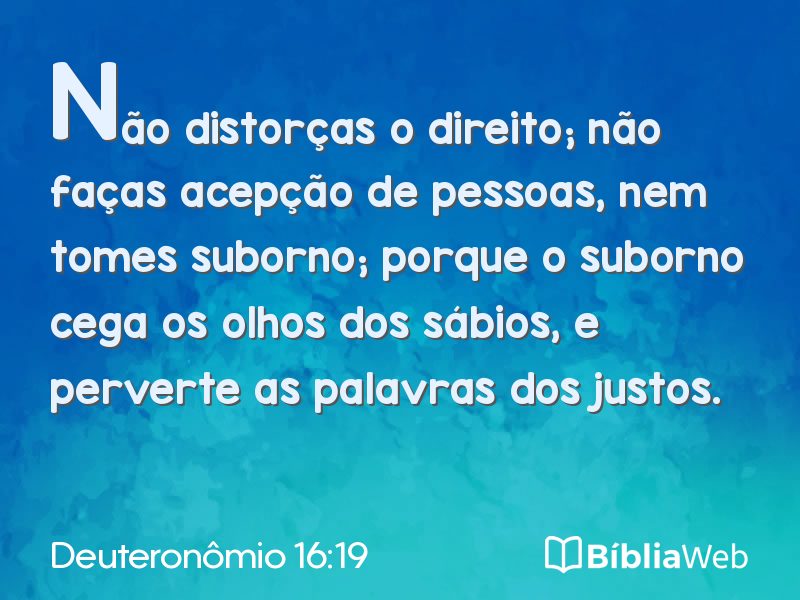 Deuteronômio 16:19 em imagem para compartilhar