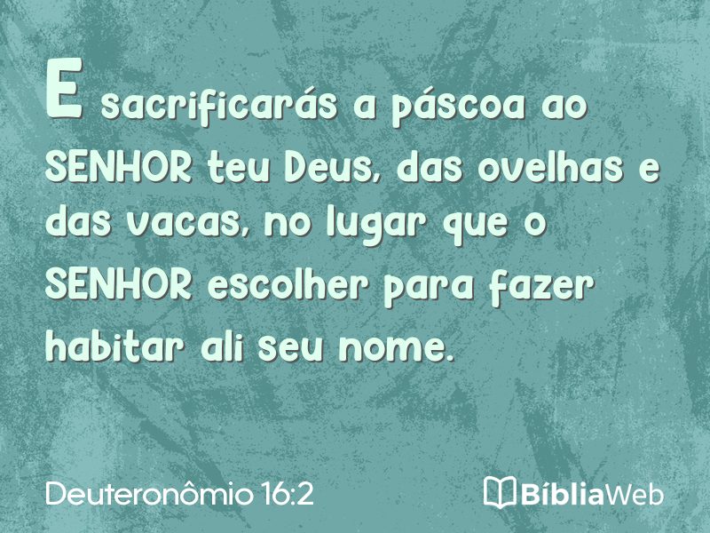 Deuteronômio 16:2 em imagem para compartilhar